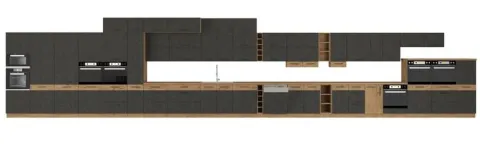 Meble kuchenne VIGO matera, cichy domyk 260cm