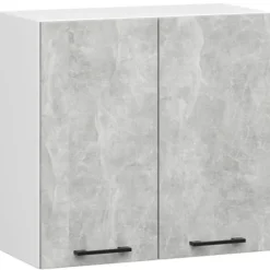 MEBLE KUCHENNE ZESTAW OLIWIA 2.4M BETON-BIAŁY