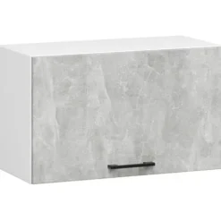 MEBLE KUCHENNE ZESTAW OLIWIA 2.4M BETON-BIAŁY