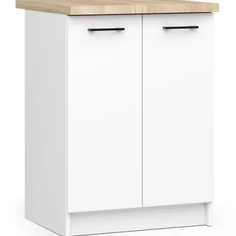 MEBLE KUCHENNE ZESTAW OLIWIA 2.4M BETON-BIAŁY