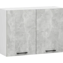 MEBLE KUCHENNE ZESTAW OLIWIA 2.4M BETON-BIAŁY