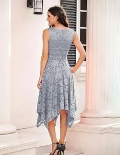 MEETJEN ELEGANCKA SUKIENKA KOKTAJLOWA Z KORONKĄ NOWA 2XL