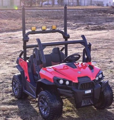 MEGA BUGGY UTV DLA 2 DZIECI, 4 SILNIKI, MIĘKKIE SIEDZENIE, MIĘKKIE KOŁA/7988-HIGH