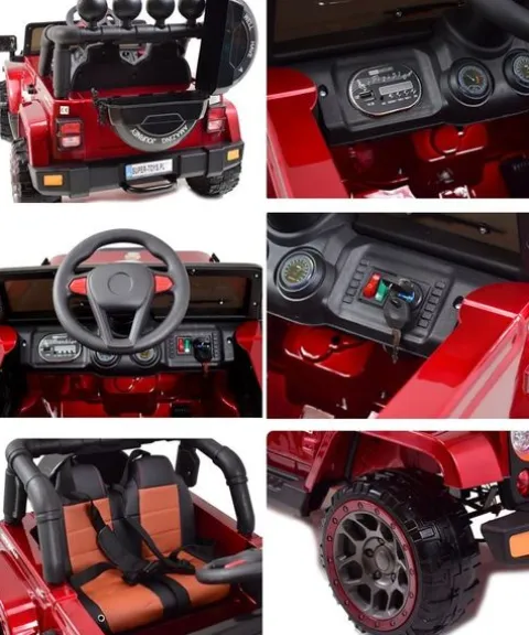 MEGA JEEP FULLTIME, NAPĘD 4X4, 1X12V ,WOLNY START/ MIĘKKIE KOŁA, FUNKCJA BUJANIA EXCLUSIVE LAKIER/7588