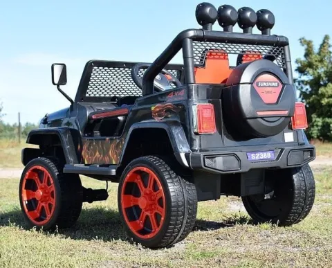 MEGA JEEP SUNSHINE, NAPĘD 4X4, 2X12V, WOLNY START/ MIĘKKIE KOŁA, BLUETOOTH, RADIO EXCLUSIVE/2388