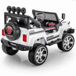 MEGA JEEP SUNSHINE, NAPĘD 4X4, 2X12V ,WOLNY START/ MIĘKKIE KOŁA, BLUETOOTH, RADIO EXCLUSIVE/2388