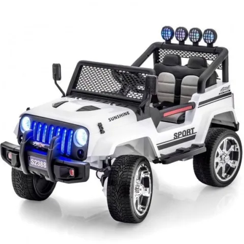 MEGA JEEP SUNSHINE, NAPĘD 4X4, 2X12V ,WOLNY START/ MIĘKKIE KOŁA, BLUETOOTH, RADIO EXCLUSIVE/2388