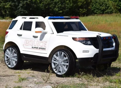 MEGA POLICJA Z MEGAFONEM I RADIEM, MIĘKKIE KOŁA/9935