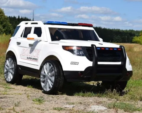 MEGA POLICJA Z MEGAFONEM I RADIEM, MIĘKKIE KOŁA/9935