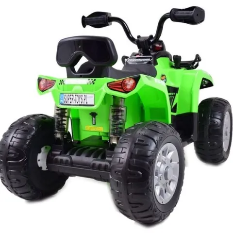 MEGA QUAD NA AKUMULATOR, MIĘKKIE KOŁA, MIĘKKIE SIEDZENIE, AMORTYZATORY/JS009