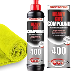 Menzerna HCC 400 Heavy Cut 250ml Mocno Tnąca Pasta Polerska Mikrofibra