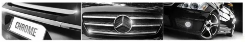 Mercedes B Klasa W247 Listwy CHROM grill Zderzak Atrapa Dekoracyjne Ozdobne