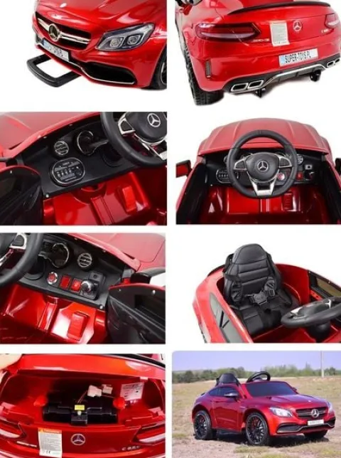 MERCEDES C 63 S COUPE, MIĘKKIE SIEDZENIE , MIEKKIE KOŁA, SYSTEM ESW, 5 PUNKTOWE PASY /QY-1588