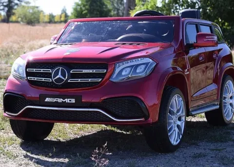 MERCEDES GLS 63, 4 SILNIKI, 2X12 V, MIĘKKIE KOŁA, MIĘKKIE SIEDZENIE DLA 2 DZIECI/HL228