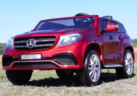 MERCEDES GLS 63, 4 SILNIKI, 2X12 V, MIĘKKIE KOŁA, MIĘKKIE SIEDZENIE DLA 2 DZIECI/HL228