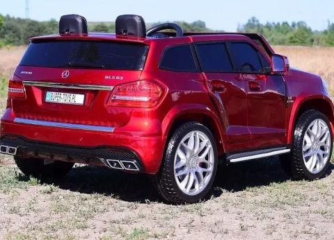 MERCEDES GLS 63, 4 SILNIKI, 2X12 V, MIĘKKIE KOŁA, MIĘKKIE SIEDZENIE DLA 2 DZIECI/HL228