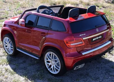 MERCEDES GLS 63, 4 SILNIKI, 2X12 V, MIĘKKIE KOŁA, MIĘKKIE SIEDZENIE DLA 2 DZIECI/HL228
