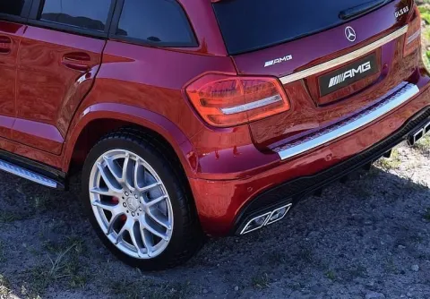 MERCEDES GLS 63, 4 SILNIKI, 2X12 V, MIĘKKIE KOŁA, MIĘKKIE SIEDZENIE DLA 2 DZIECI/HL228