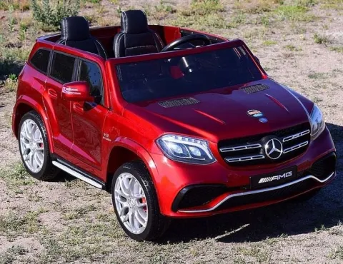 MERCEDES GLS 63, 4 SILNIKI, 2X12 V, MIĘKKIE KOŁA, MIĘKKIE SIEDZENIE DLA 2 DZIECI/HL228