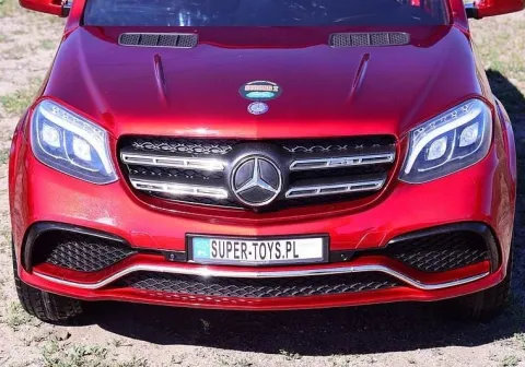 MERCEDES GLS 63, 4 SILNIKI, 2X12 V, MIĘKKIE KOŁA, MIĘKKIE SIEDZENIE DLA 2 DZIECI/HL228