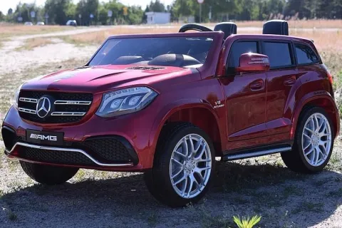 MERCEDES GLS 63, 4 SILNIKI, 2X12 V, MIĘKKIE KOŁA, MIĘKKIE SIEDZENIE DLA 2 DZIECI/HL228