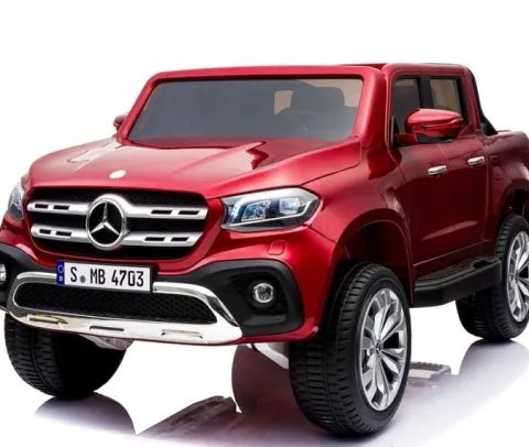 MERCEDES X LICENCJA, 4X4, 2x12V PANEL MP4, 5 PUNKTOWE PASY, MIĘKKIE KOŁA EVA, MIĘKKIE SIEDZENIE, LAKIER POLEROWANY, FULL OPCJA/