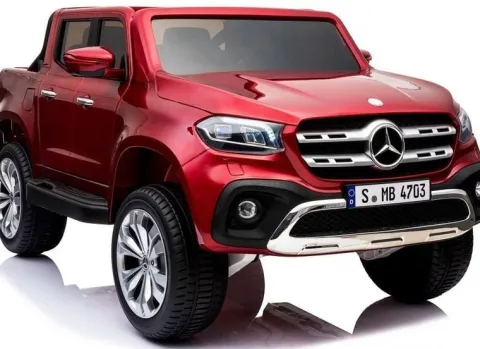 MERCEDES X LICENCJA, 4X4, 2x12V PANEL MP4, 5 PUNKTOWE PASY, MIĘKKIE KOŁA EVA, MIĘKKIE SIEDZENIE, LAKIER POLEROWANY, FULL OPCJA/