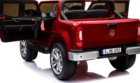 MERCEDES X LICENCJA, 4X4, 2x12V PANEL MP4, 5 PUNKTOWE PASY, MIĘKKIE KOŁA EVA, MIĘKKIE SIEDZENIE, LAKIER POLEROWANY, FULL OPCJA/