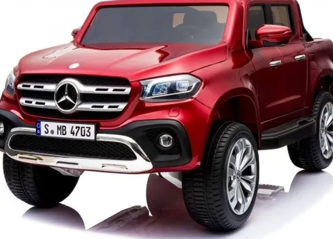 MERCEDES X LICENCJA, 4X4, 2x12V PANEL MP4, 5 PUNKTOWE PASY, MIĘKKIE KOŁA EVA, MIĘKKIE SIEDZENIE, LAKIER POLEROWANY, FULL OPCJA/