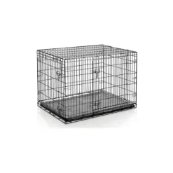 Metalowa klatka kennelowa dla psa + legowsko 91 x 57 x 62 cm PH-201