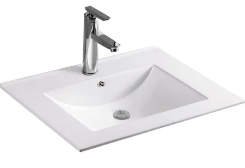MEXEN ATENA 61 x 46 CM UMYWALKA WPUSZCZANA W BLAT MEBLOWA BIAŁA