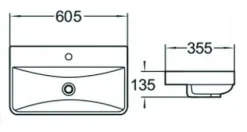 MEXEN DAGNA UMYWALKA MEBLOWA 60 x 35 cm NABLATOWA