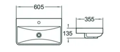 MEXEN DAGNA UMYWALKA MEBLOWA 60 x 35 cm NABLATOWA