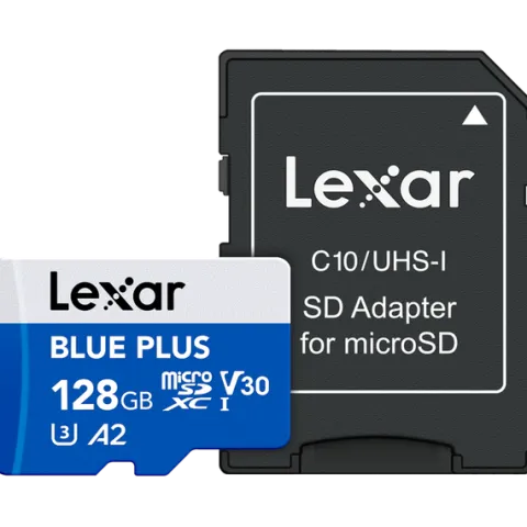 microSDHC Blue Plus UHS-I SD, do 170 MB/s odczytu C10/A2/U3 (V30) 128 GB