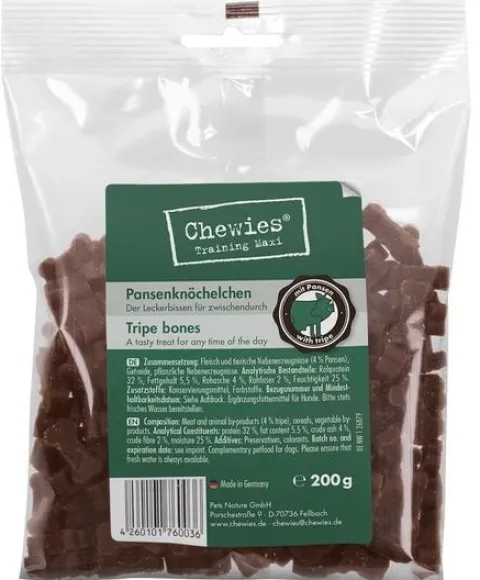 Miękkie przysmaki treningowe dla psa - Chewies Żwacz - Duże Kosteczki 200g
