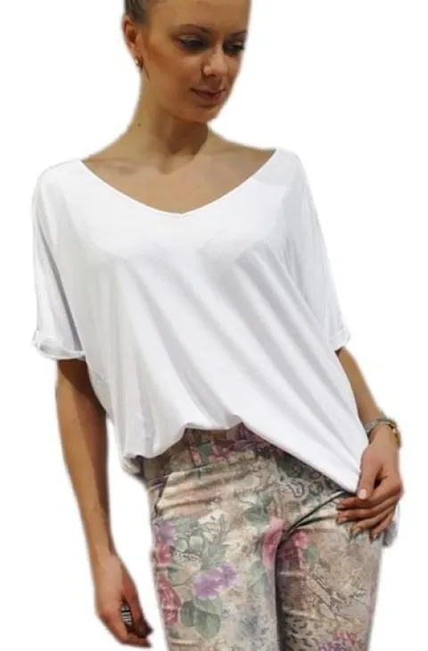 MIKOS*NOWOSĆ BLUZKA OVERSIZE, KIMONO Z DEKOLTEM SM