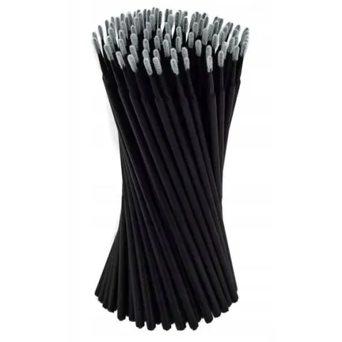 MIKRO APLIKATORY DO RZĘS BEZWŁÓKIENKOWE W TUBIE MICROBRUSH CZARNE 100 sztuk