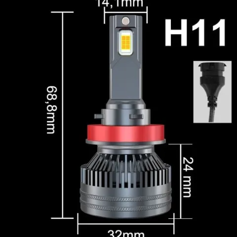 MINI ŻARÓWKI H11 LED XSTORM 110W 23000LM CAN MOCNE