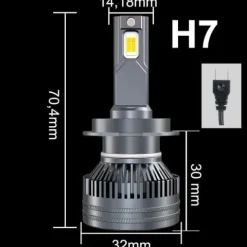MINI ŻARÓWKI H7 LED XSTORM 110W 23000LM CANBUS MOC