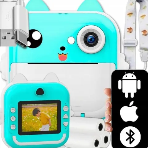 MINI DRUKARKA DRUKUŚ APARAT FOTOGRAFICZNY NATYCHMIASTOWY TERMICZNA + ROLKI