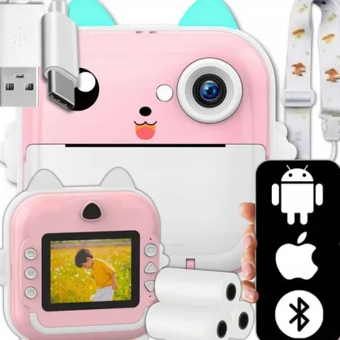 MINI DRUKARKA DRUKUŚ APARAT FOTOGRAFICZNY NATYCHMIASTOWY TERMICZNA + ROLKI