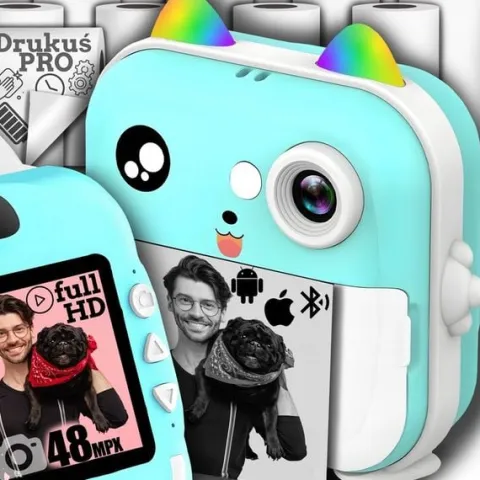 MINI DRUKARKA TERMICZNA DRUKUŚ PRO APARAT NATYCHMIASTOWY + 10 ROLEK GRATIS