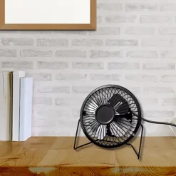 MINI WENTYLATOR MAŁY WIATRAK BIURKOWY WIATRACZEK STOJĄCY PRZENOŚNY CZARNY
