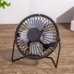 MINI WENTYLATOR MAŁY WIATRAK BIURKOWY WIATRACZEK STOJĄCY PRZENOŚNY CZARNY