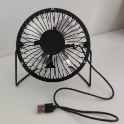 MINI WENTYLATOR MAŁY WIATRAK BIURKOWY WIATRACZEK STOJĄCY PRZENOŚNY CZARNY