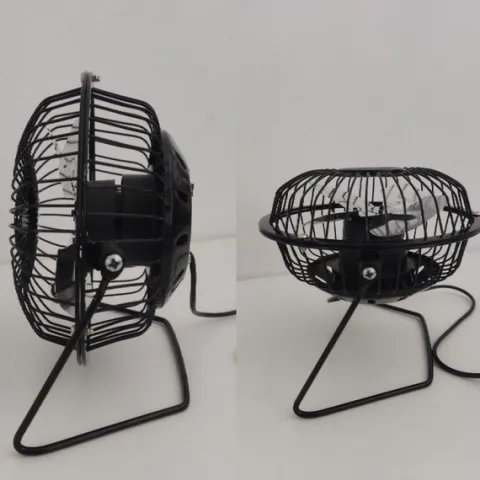 MINI WENTYLATOR MAŁY WIATRAK BIURKOWY WIATRACZEK STOJĄCY PRZENOŚNY CZARNY