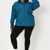 MISSGUIDED PLUS KRACIASTA KOSZULA OVERSIZE (50)