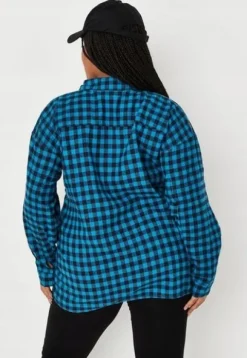MISSGUIDED PLUS KRACIASTA KOSZULA OVERSIZE (50)