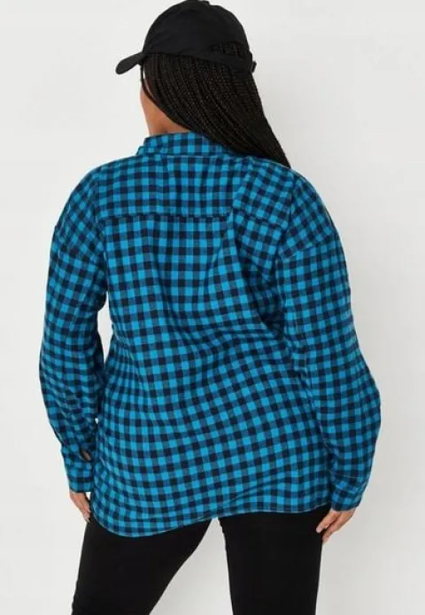 MISSGUIDED PLUS KRACIASTA KOSZULA OVERSIZE (50)
