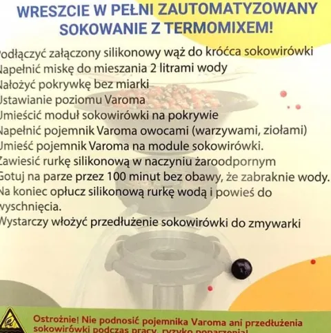 MixFino SOKOWIRÓWKA PAROWA Thermomix TM6 TM5 TM31 MixFino Made in Germany